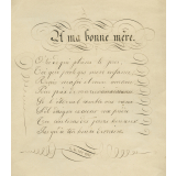 A ma bonne Mère : page calligraphiée.