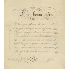 A ma bonne Mère : page calligraphiée.