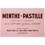 Buvard publicitaire. Menthe Pastille.