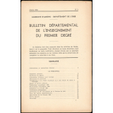 Bulletin Départemental de l'Enseignement du Premier Degré. Académie d'Amiens. Département de l'Oise. Année 1968.