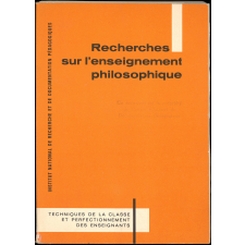 Recherches sur l'enseignement philosophique