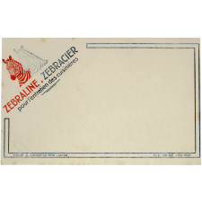Buvard publicitaire. Zebraline. Zebracier pour l'entretien des cuisinières.