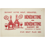 Buvard publicitaire. Bénédictine ou Bénédictine cachet or. 