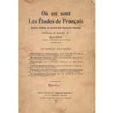 Où en sont les Etudes de Français : Manuel général de linguistique française moderne