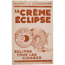 Buvard publicitaire. Crème Eclipse. 
