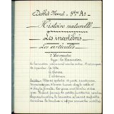 Cahier d'histoire naturelle.