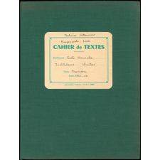 Cahier de textes. Classe de première. École Normale d'Instituteurs de Chartres. 1965-1966. 