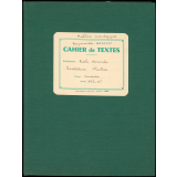 Cahier de textes. Classe de seconde. École Normale d'Instituteurs de Chartres. 1965-1966. 