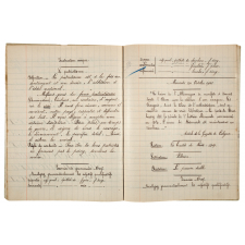 Cahier journalier.