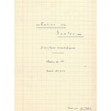 Cahier de textes. Classe de 1ère. École Normale d'Instituteurs de Chartres. 1952-1953. 