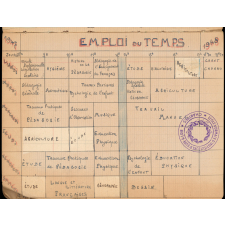 Cahier de textes. Stagiaires. École Normale d'Instituteurs de Chartres. 1947-1948. 