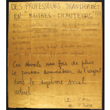 Des professeurs transformés en maîtres-chanteurs !!!