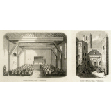 École de la Martinière à Lyon. Vue intérieure. Vue extérieure.