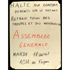 Halte aux bombardements sur le Vietnam.