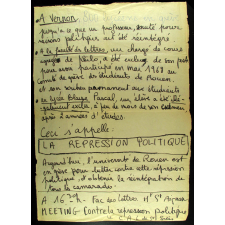 La Répression politique.