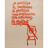 Je participe, tu participes, il participe, nous participons, vous participez, ils profitent.