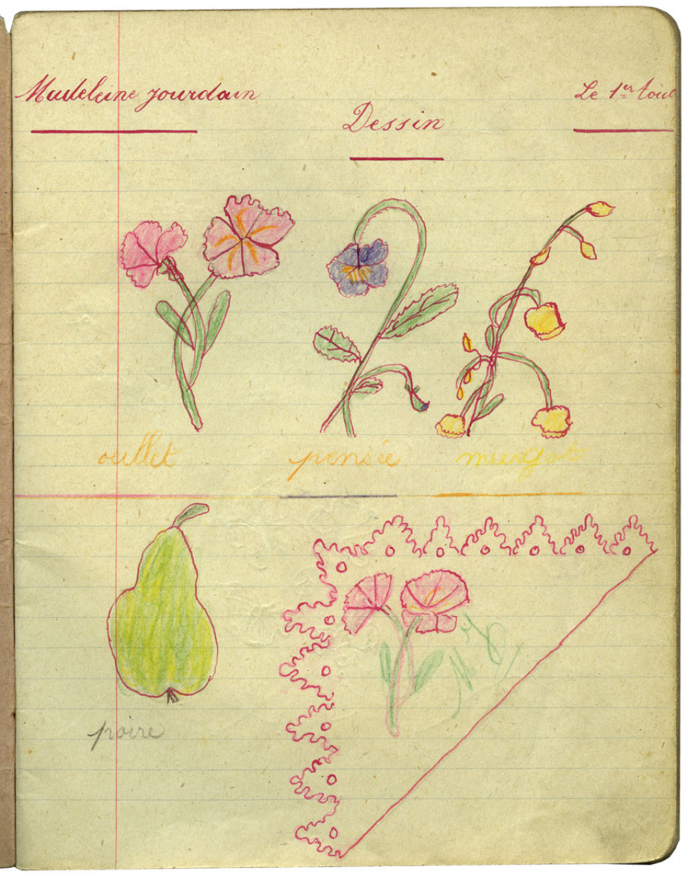 Cahier de dessin et cartographie. 