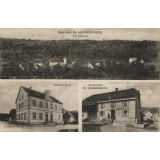 Souvenir de Sondersdorf - Vue générale - Mairie et Ecole - Restaurant Ch. Sommerhalter.