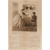 Tiens maman ! voilà dans le journal, tout le compte rendu de la distribution des prix / de mon collège. / - Quel bonheur ! voyons s'il est question de ma robe mauve !.