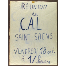 Réunion du C.A.L. Saint Saëns.