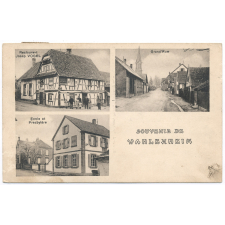 Souvenir de Wahlenheim - Restaurant Josep Vogel - Grand'Rue - Ecole et Presbytère.
