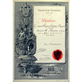Diplôme de course cycliste. 