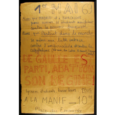 1er mai 69 - De Gaulle est parti, abattons son régime !