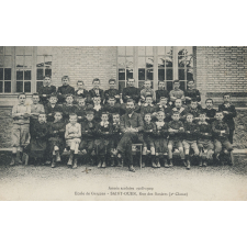 Année scolaire 1908-1909 - Ecole de Garçons - Saint-Ouen - Rue des Rosiers (2e classe).