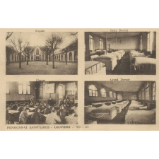 Pensionnat Saint-Louis - Louviers - Tél.: 114 Façade, Classes, Petit Dortoir, Grand Dortoir.