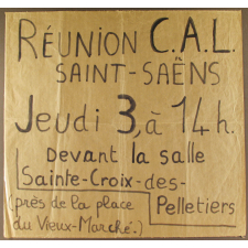Réunion C.A.L. Saint Saëns.