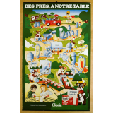 Tableau mural. Des prés, à notre table.