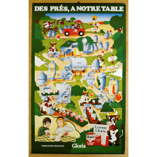 Tableau mural. Des prés, à notre table.