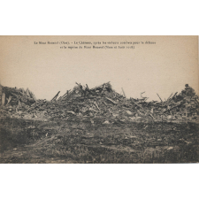 Le Mont Renaud - Le Château, après les violents combats pour la défense et la reprise du Mont Renaud (Mars et Août 1918).