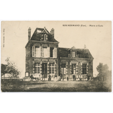 Bos-Normand (Eure) - Mairie et Ecole.