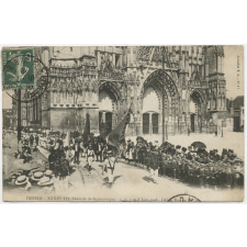 Troyes - XXXIVe Fête Fédérale de Gymnastique - 5, 6, 7 et 8 Juin 1908 - Défilé, Rue de la Cité.