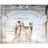 Union Philanthropique des Employés de la ville et de l'arrondissement de Rouen - Diplôme de 4ème Prix.