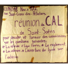 Réunion du C.A.L. de Saint-Saêns.