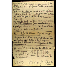 La Répression politique.