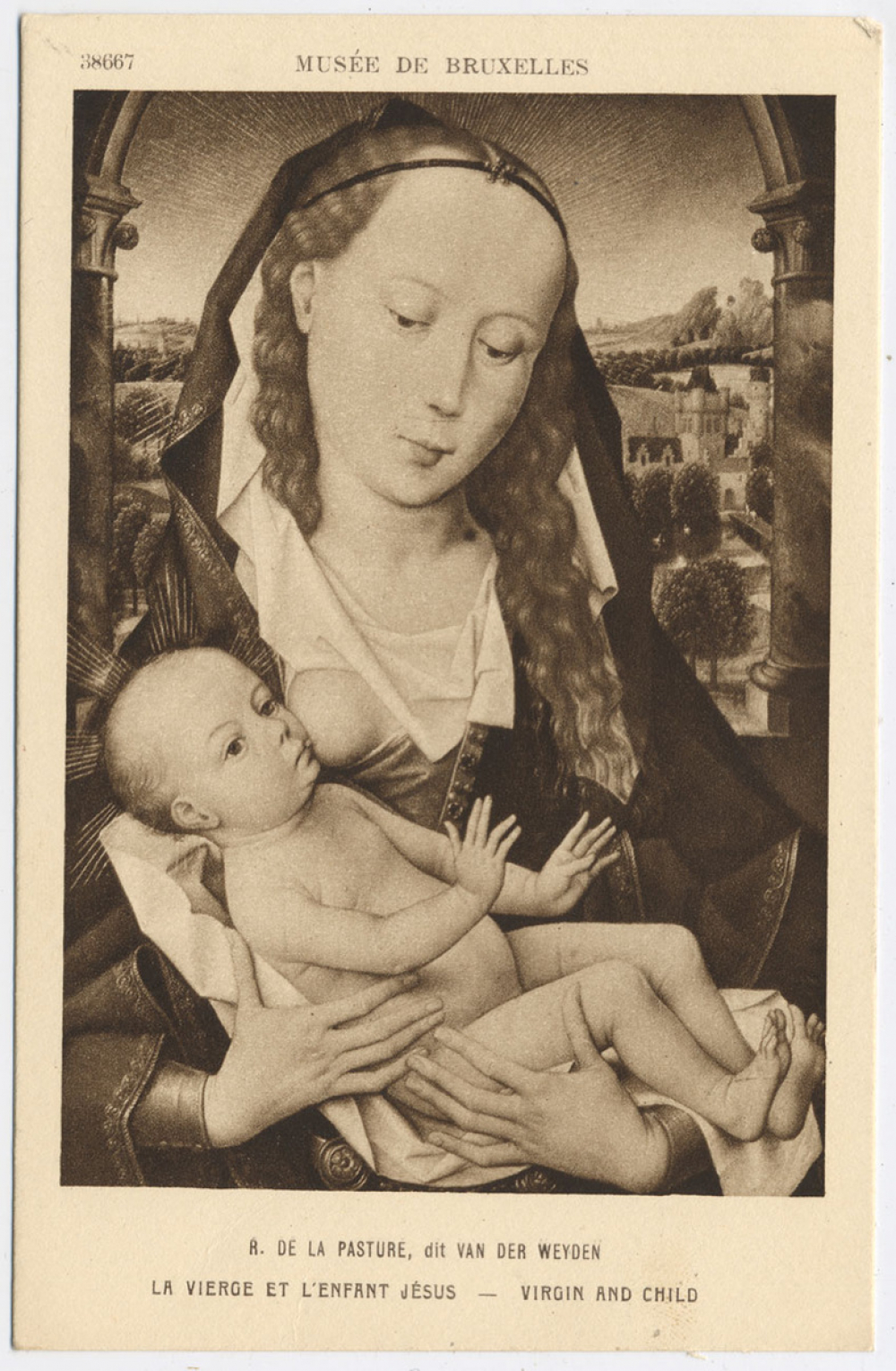 38667 - Musée de Bruxelles - R. de La Pasture, dit Van der Weyden - La Vierge et l'Enfant Jésus - Virgin and Child.