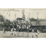 13 - Troyes - 34e Fête Fédérale de Gymnastique. 5-6-7-8 Juin 1908 - Une Pyramide.
