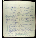 Solidarité avec le Chili.