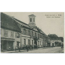 Gruss aus Sulz u Wald Schul-und Rathaus.