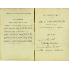 Travail des enfants dans l'industrie. Loi des 2 novembre 1892 et 30 mars 1900. Livret.