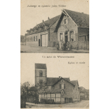 Un Salut de Wintershausen - Auberge et épicerie Jules Weber - Eglise et école.