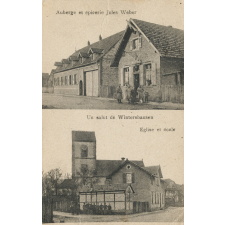 Un Salut de Wintershausen - Auberge et épicerie Jules Weber - Eglise et école.