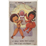 Il porte bonheur - Nénette Rintintin Petit Lardon - Le voilà notre Petit Lardon - Here is our little Mascot.