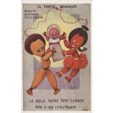 Il porte bonheur - Nénette Rintintin Petit Lardon - Le voilà notre Petit Lardon - Here is our little Mascot.