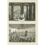 Les Ecoles publiques : L'Ecole de médecine. Vue extérieure. Vue de l'Amphithéâtre.