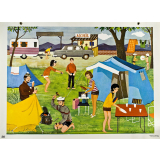 Tableau mural. Écrire et parler CE2. En vacances.