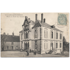 Villiers-Saint-Benoît (Yonne) - Mairie et Ecole des Garçons.